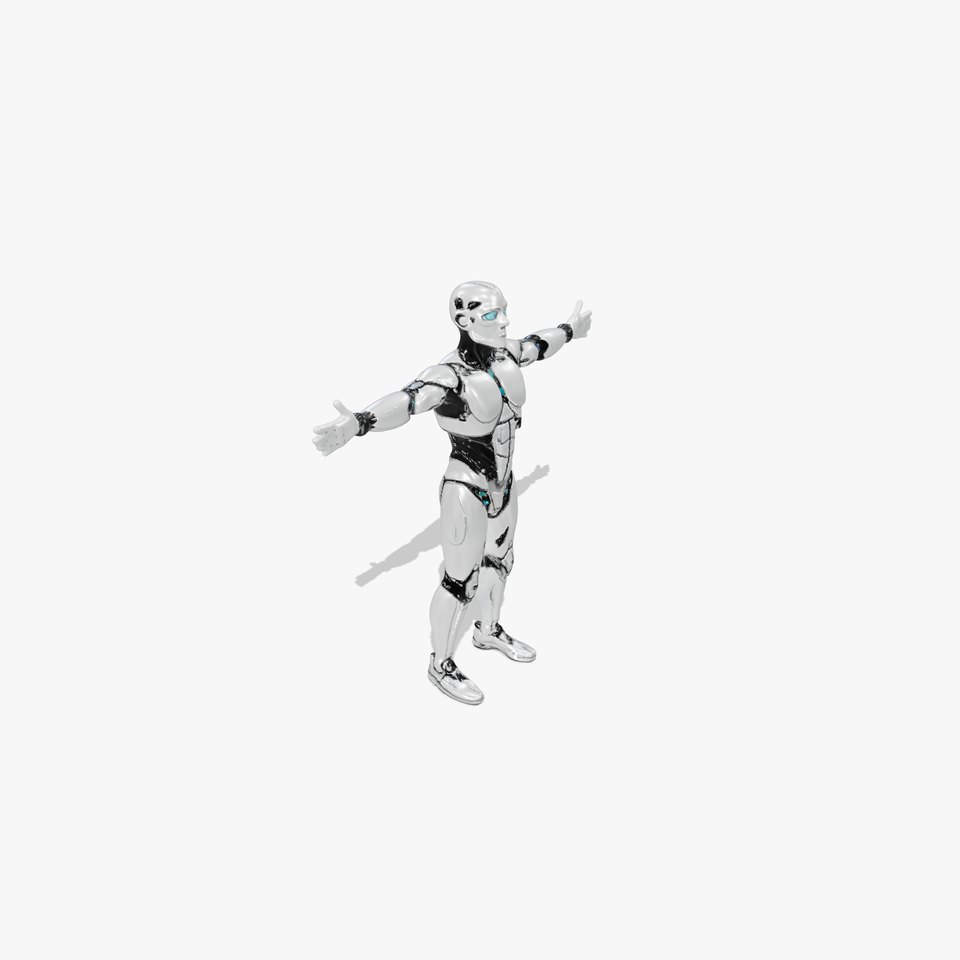 Futuristic Humanoid Robot Character Model Pack